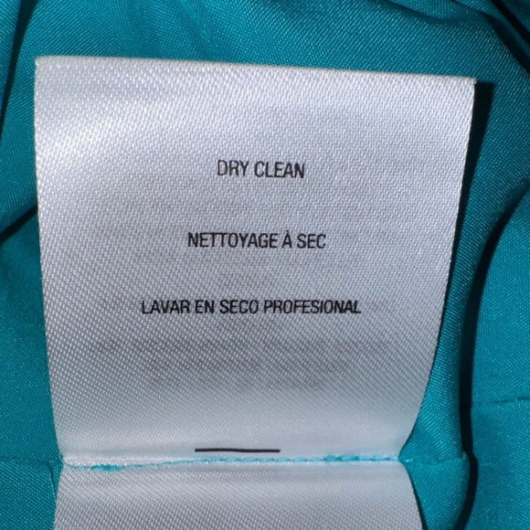 Tahari Teal Sleeveless V-neck Dress Size 16 - Picture 6 of 9